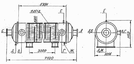 Габариты теплообменника СФ-234.01